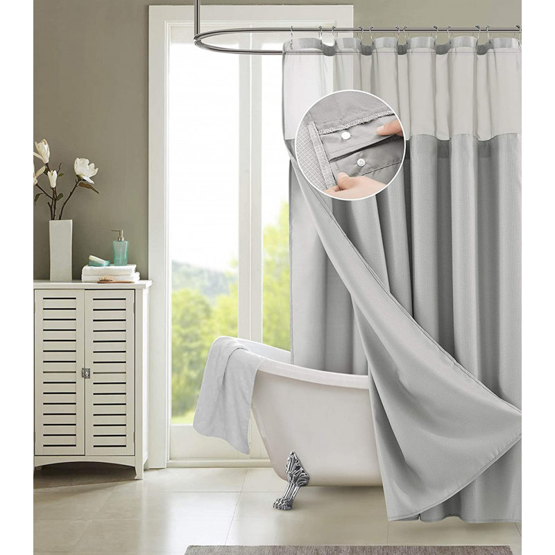 Ensemble de rideau de douche 2 pièces Franklynn, Vert kaki