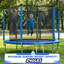 Trampoline certifié ASTM avec filet de sécurité, échelle en acier galvanisé, trampoline de jardin robuste pour enfants adultes