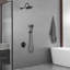 Système de douche mural avec douche à main Ensemble de robinet de douche complet à 2 poignées Robinet de douche en laiton avec valve à pression équilibrée-123232264