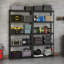 Martellis 106.5'' W Iron Height -Adjustable Shelving Unit-1177368452