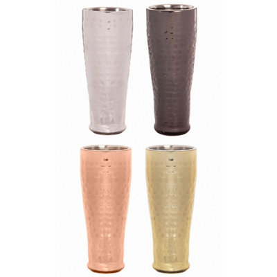 17 oz. Stainless Steel Pilsner Glass Set