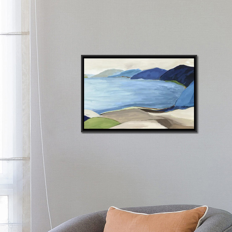 «Beach Island», reproduction d'art sur toile encadrée, H 18 po x l 26 po, Noir