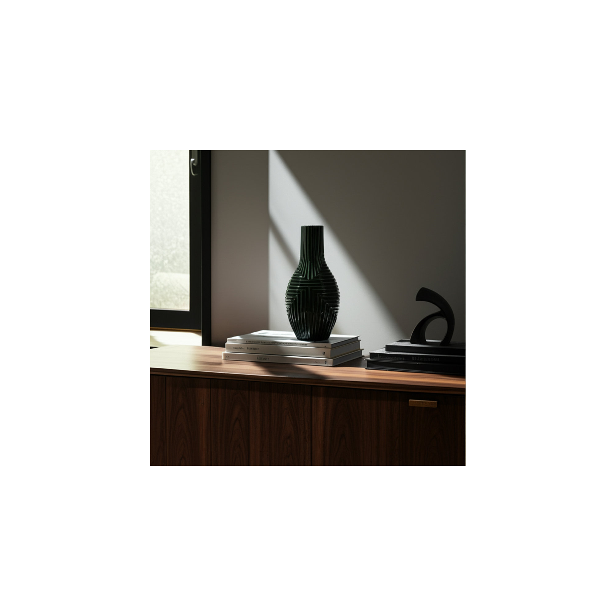 Sagebrook Home Amrita Tribal Modern Ceramic Vase, Green