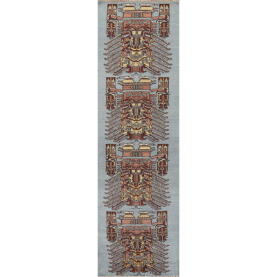 Tapis de couloir indien fait à la main 3 x 12 po