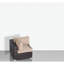 Coussin de coin extérieur de 33 po de largeur avec trois coussins en mousse mi-ferme, une structure antirouille et une housse polyvalente et entièrement assemblée