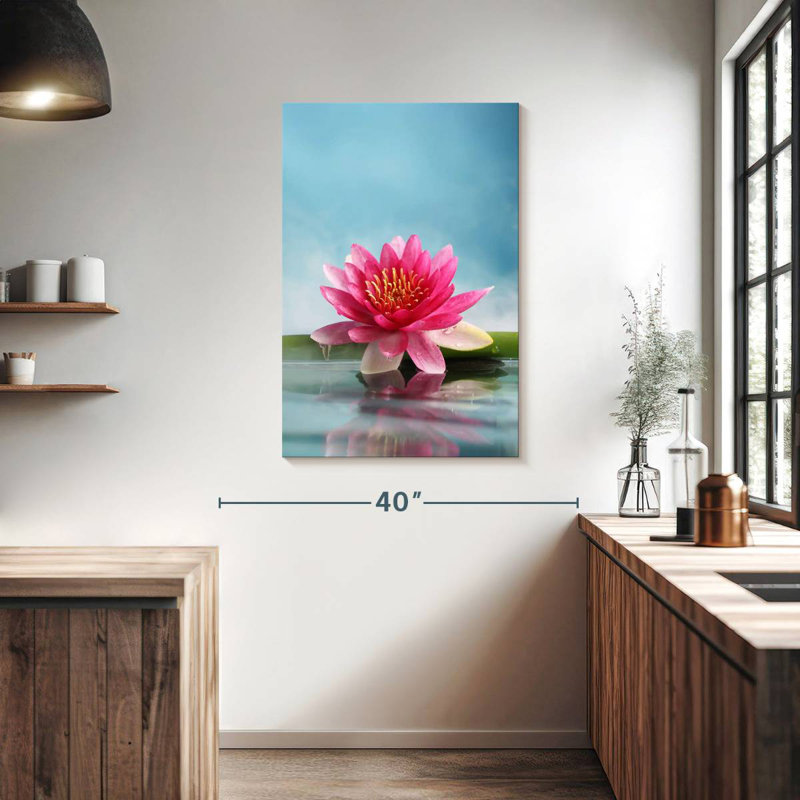 Kerrick Pink Lily And Bamboo, 39" H x 26" W