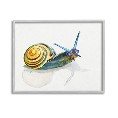 Art de giclée encadrée avec masque de tuba par Jennifer Redstreake