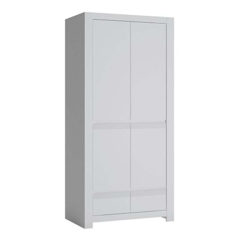 Kynon 2 Door Solid Wood Wardrobe