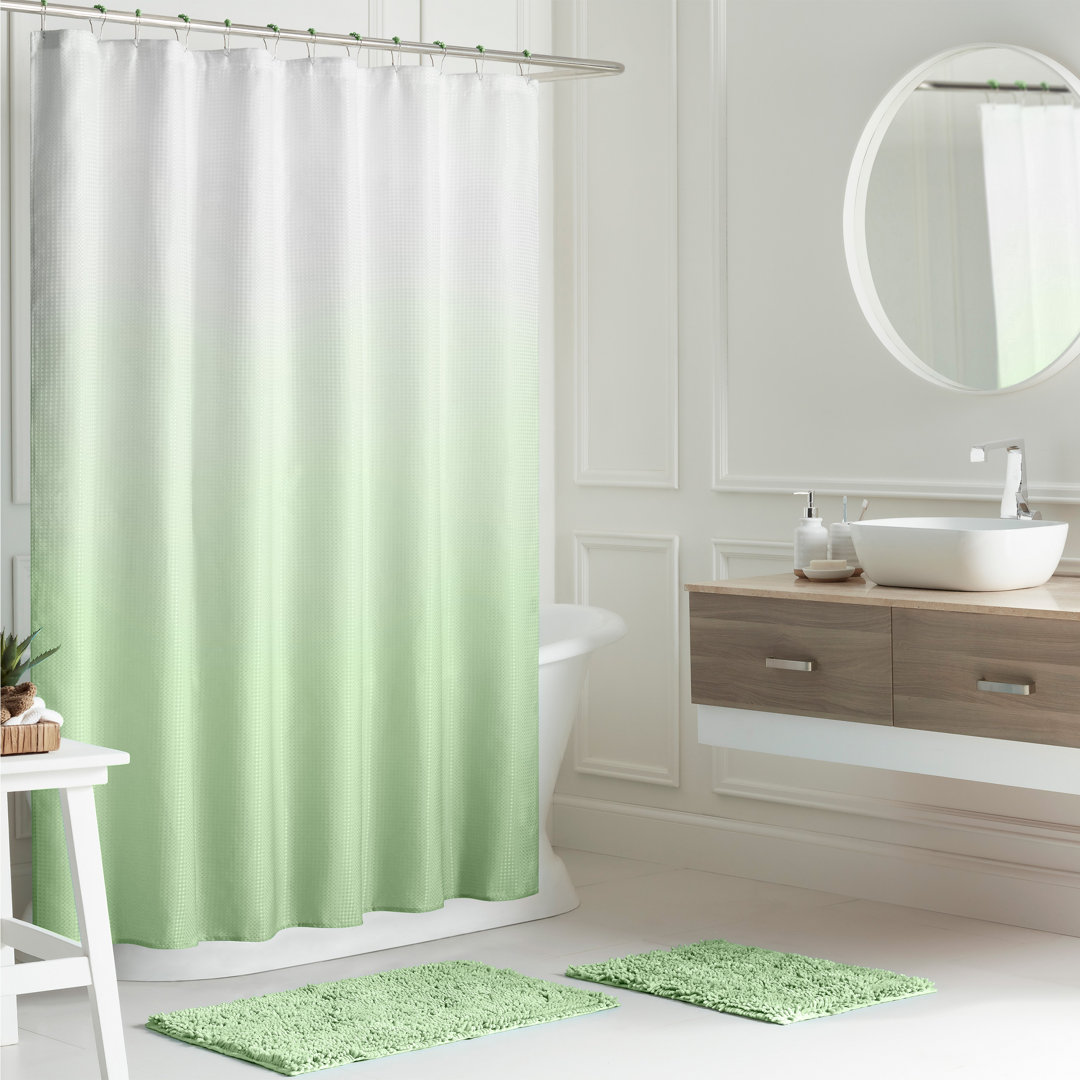 Macie Ombre Shower Curtain with Hooks Included and with Liner Included Ivy Bronx 