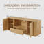 Armoire de rangement ondulée à rayures verticales en bois pour le salon / la chambre à coucher / le vestibule