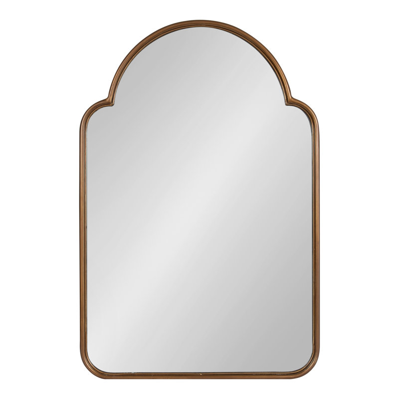 Arthell Scalloped Wall Mirror 24x36, Brown