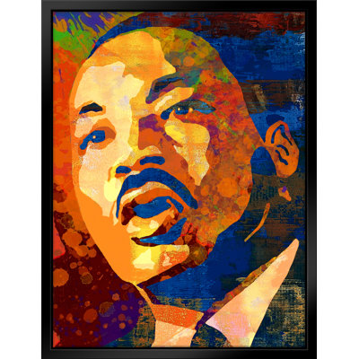 MLK Pop Art - estampe numérique sur toile avec cadre flottant horizontal