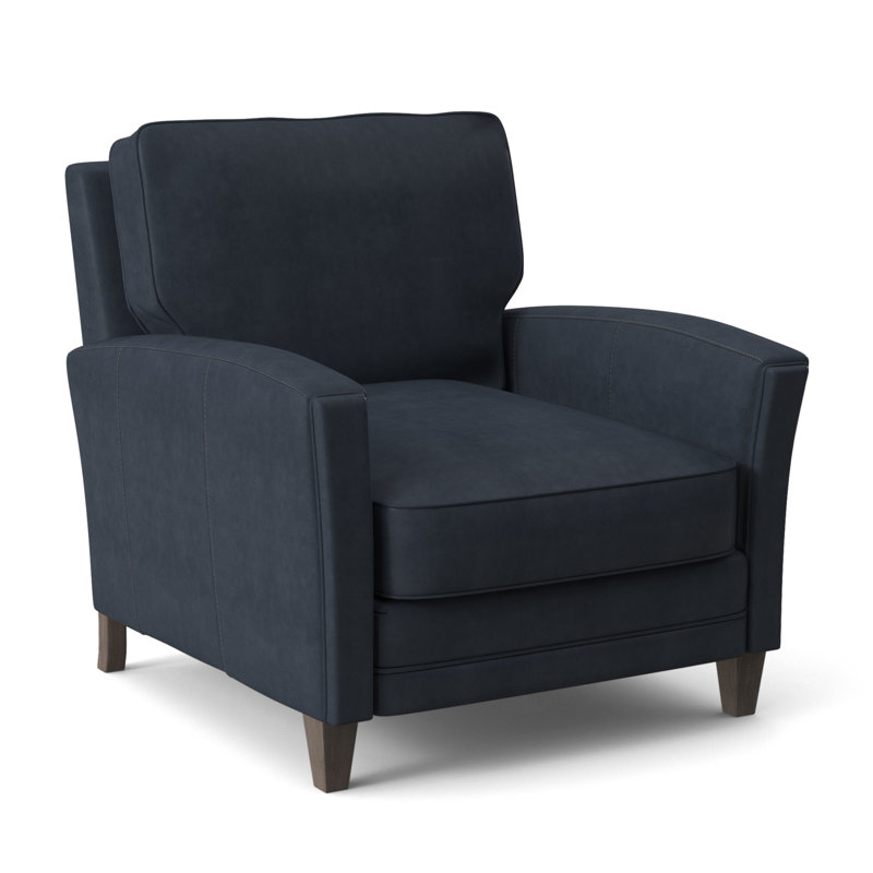 Zion Armchair, Stone, Anilina Cacao Genuine Leather
