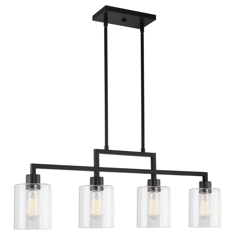 Moumen 4 - Light Dimmable Kitchen Island Modern Linear Chandelier