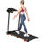 Treadmills For Home, 2.5hp Quiet Folding Treadmill With Heart Rate Sensor