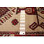 Tapis unique en laine noué à la main 3 pi 3 po x 5 pi 5 po nouvel âge Clopton en brun clair / rouge / brun