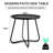 Modern Minimalist Patio End Table - Black-1743619157-1743619159