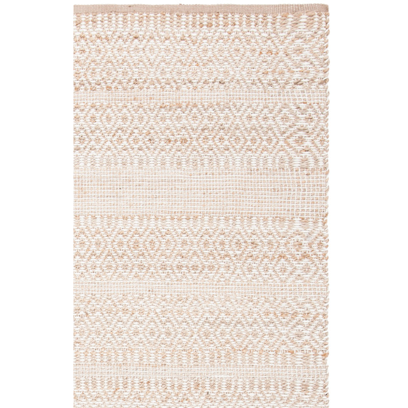 Tapis en coton / laine / jute tissé à la main Foxwest Southwestern, Tapis de couloir 2 pi 3 po x 8 pi