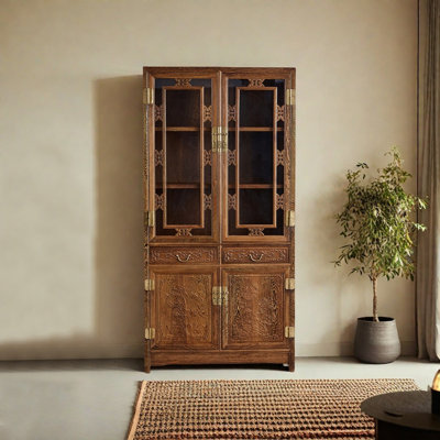 Chinese Style Vintage Floor-to-ceiling Bookcase