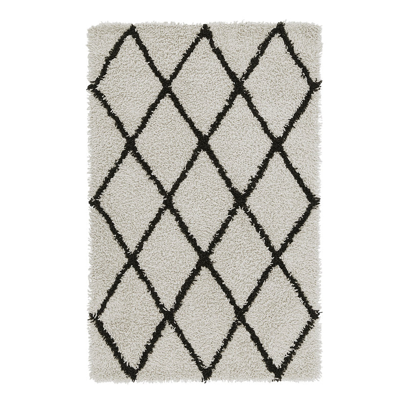 Alberton Argyle Cotton Area Rug, Rectangle 152 x 244cm