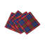 Serviettes cocktail en satin de coton tartan-121871325