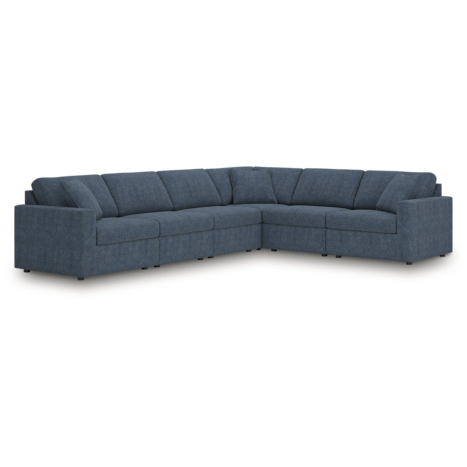 Modular Sectional, Blue Polyester