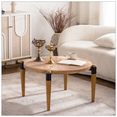 Table basse en bois, table basse rustique de salon rustique, centre de table moderne pour la maison et le bureau