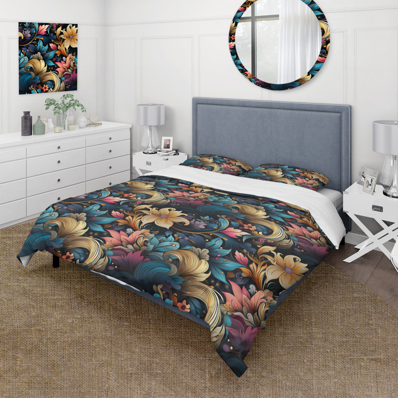 Literie Nomadic Vibes, Housse de couette pour grand lit et 2 taies décor