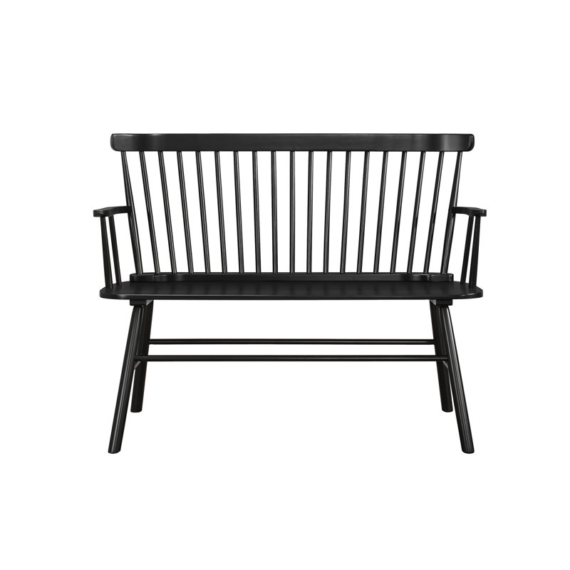 Chaise en bois noir 1pc, Noir