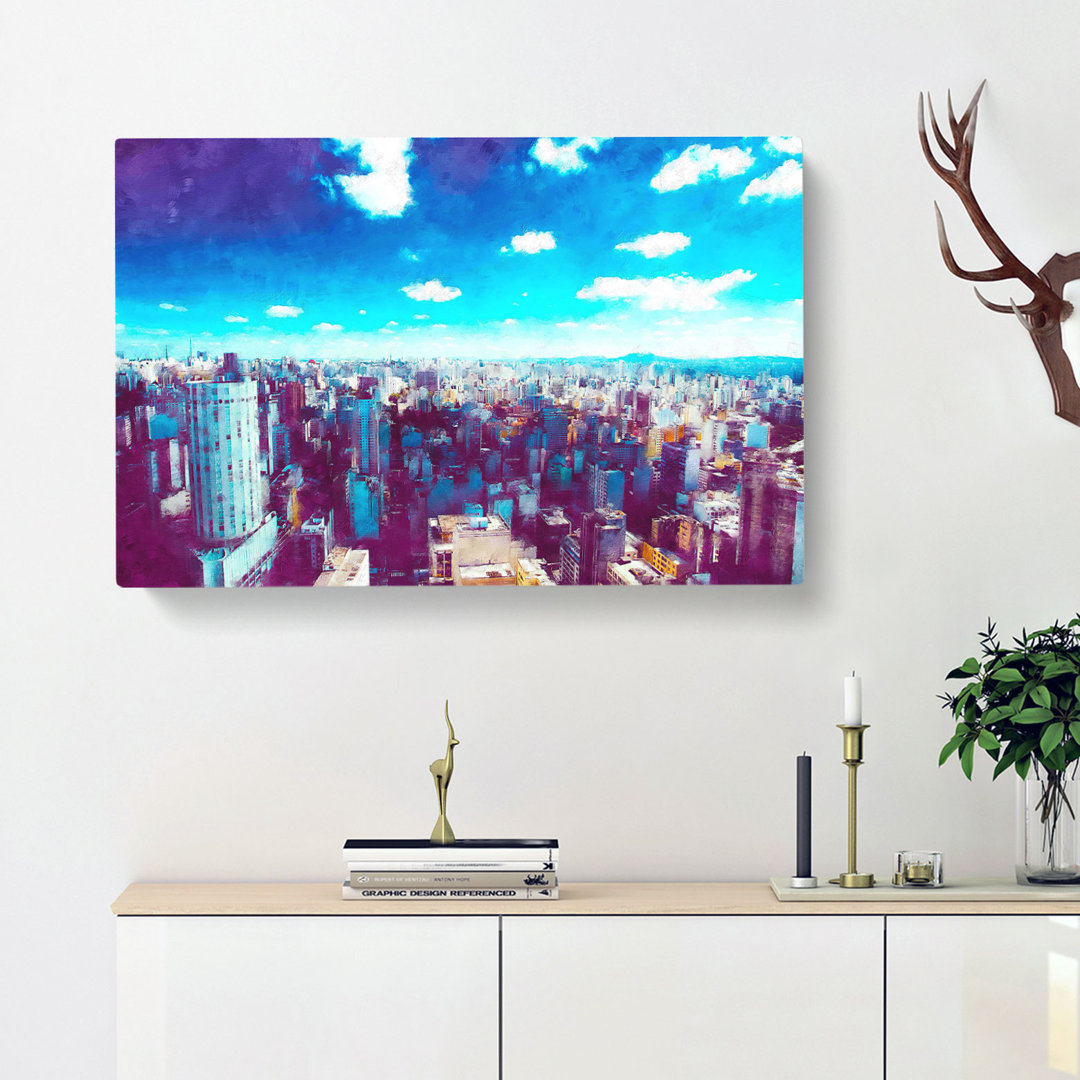 'Sao Paulo Brazil Skyline' - Wrapped Canvas Graphic Art Print