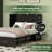 Queen Murphy Bed Cabinet - Space Saving Wall Bed for Guest Room, Study, Apartment with Built In USB Ports (Included Mattress) Dark Walnut-1233517963