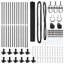 Welded Wire Fence With 7 Flanged Posts Steel-505415752-505415805