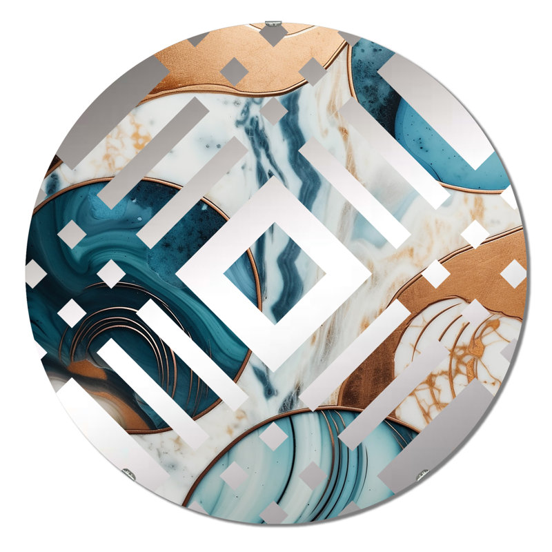 Salyma - Miroir décoratif diamant, 31,4 po x 31,4 po