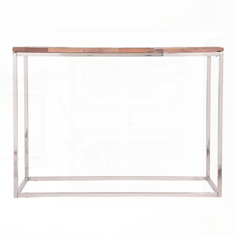 Console Boho Glam avec plateau en bois recyclé