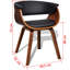 Chaise de salle à manger avec accoudoirs en bois courbé et similicuir-289545701-289545703