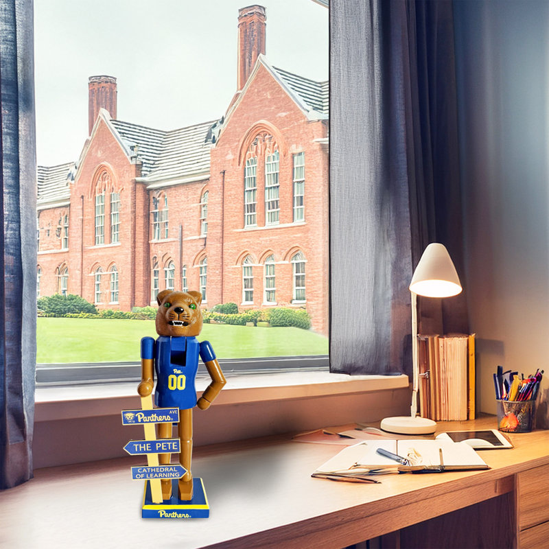 NCAA 12 inch Mascot Nutcracker, Pitt Panthers