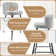 Counter & Bar Stool With Large Seat And Back, Set Of 4
