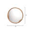 Miroir rond biologique en bois naturel
