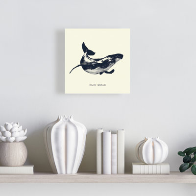 Baleine bleue sur toile | Art animalier aquatique