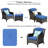 Wicker 5 - Person Patio Conversation Set with Cushions-366435017