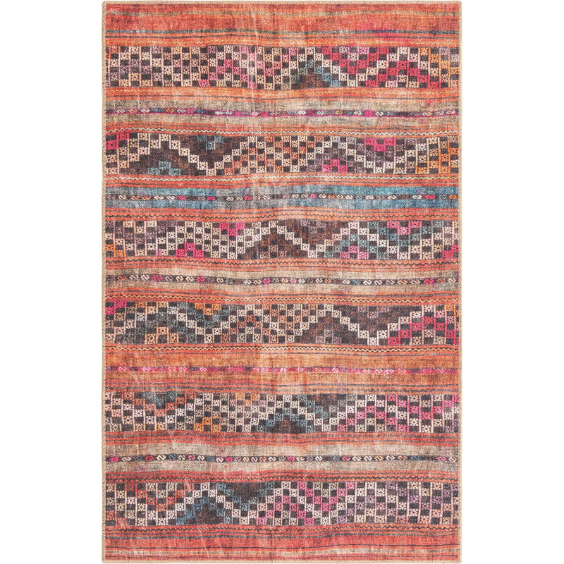 Chenille Geometric Indoor Rug, Rectangle 3'6" x 5'6"