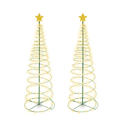 Lighted Christmas Tree Yard Display