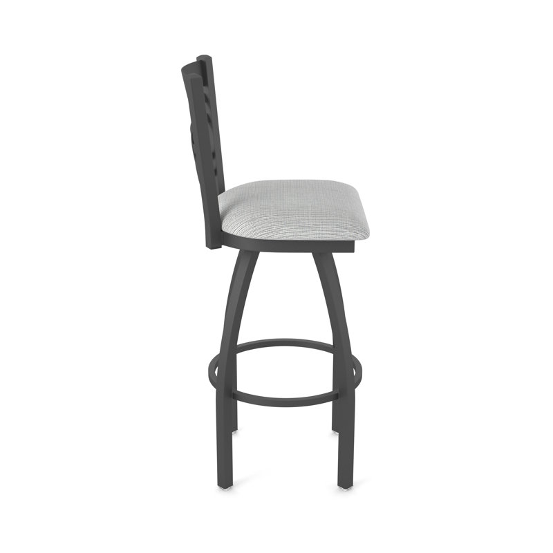Tabouret pivotant 820 Catalina, Tissu - alpin graphique, Tabouret de comptoir (siège d'une hauteur de 25 p, Étain