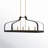 Kenmore 5 - Light Kitchen Island Rectangle Chandelier in Matte Black/Brass-533580859