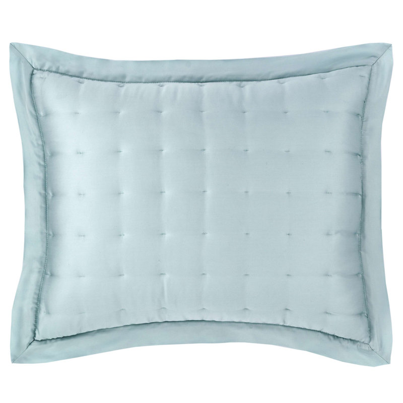 Silken Solid Puff Sham, Standard, Blue