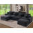 Aveline 144" Wide U-Shape Sectional Sofa With 2 Ottomans-124322563