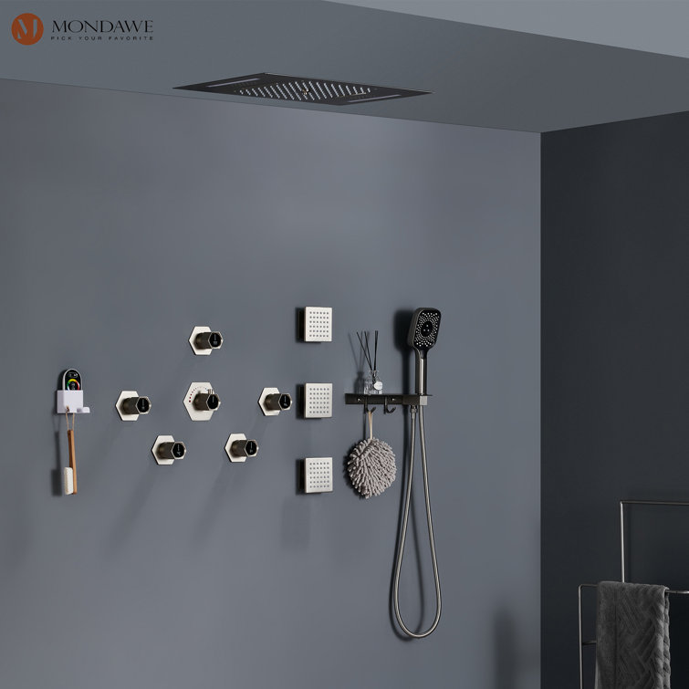 AquaRhapsody Thermostatic Complete Shower System with Rough in-Valve
