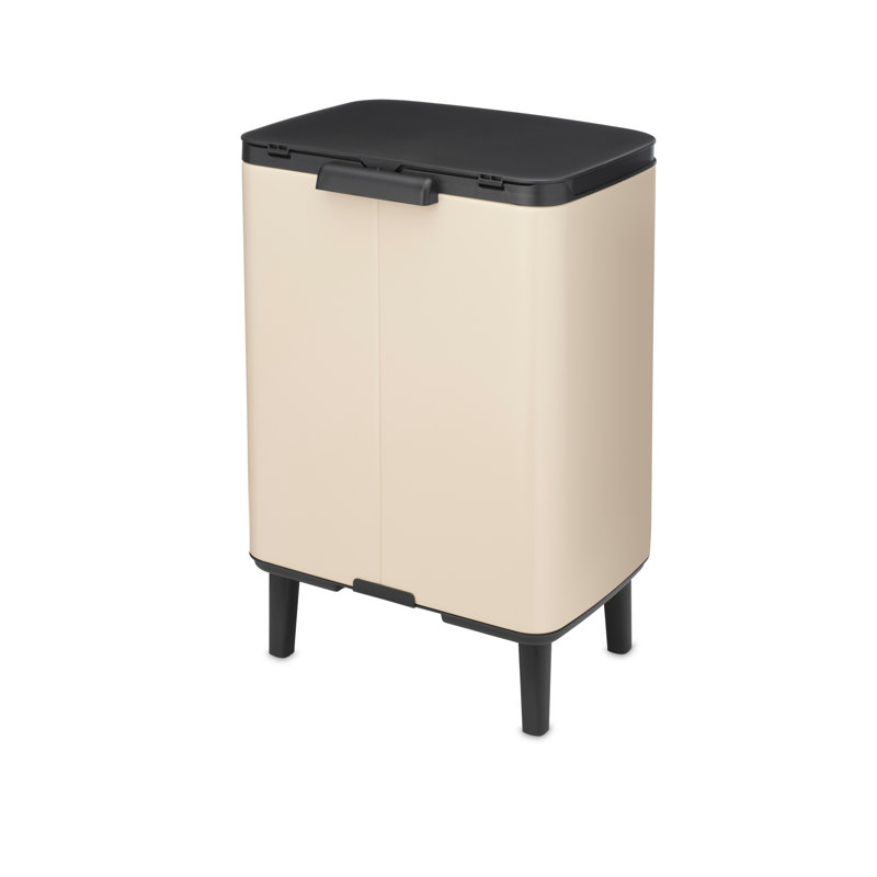 Poubelle haute de qualité supérieure, 3,2 gallons (12 litres), Beige doux
