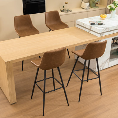 Tabouret de comptoir moderne en similicuir