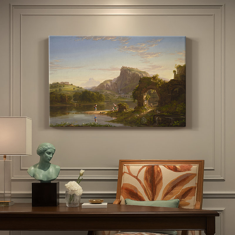 L'Allegro-Thomas Cole-Gallery, toile tendue - 1845, 8x12